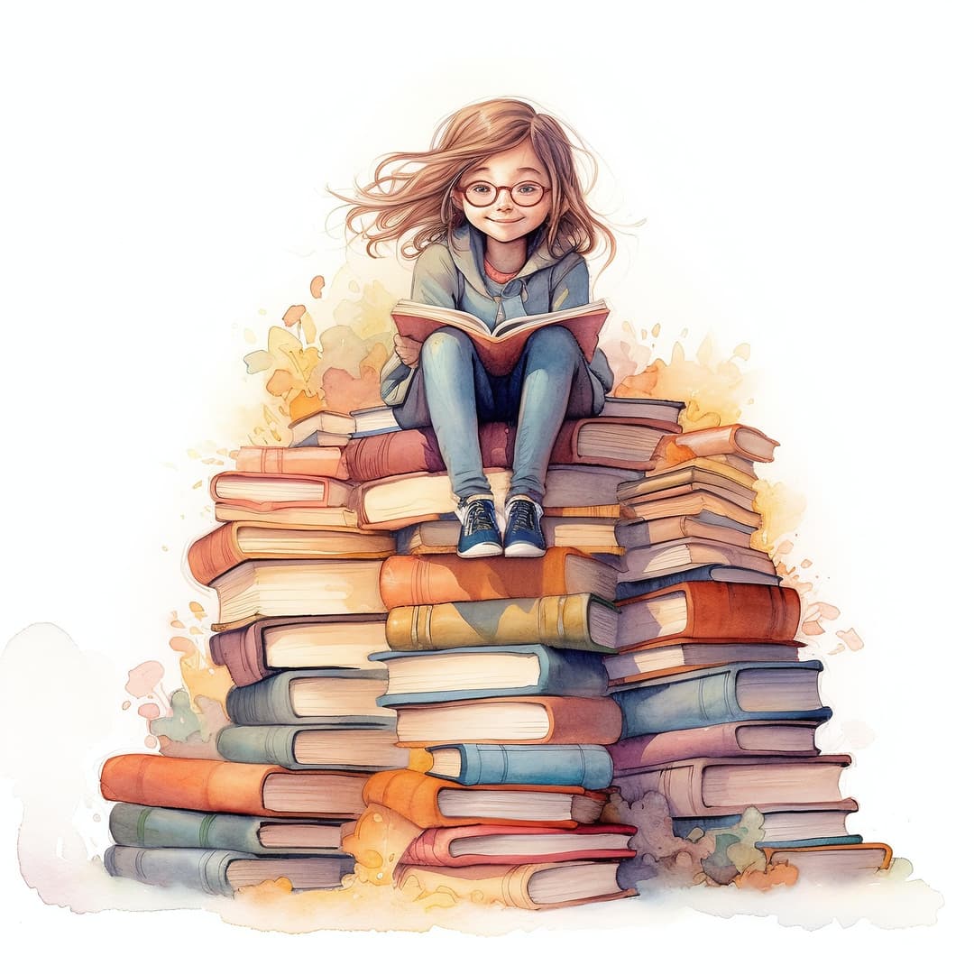 Children conquering education - Kinder Adventure learning illustration